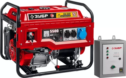 ЗУБР 5500 Вт, бензиновый генератор с автозапуском (СБА-5500) купить в Ханты-Мансийске