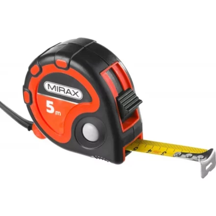 Рулетка MIRAX, 3 стопора, двухкомпонентный пластиковый корпус, 5мх19мм 34013-05-19 купить в Ханты-Мансийске