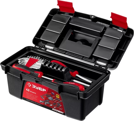 Универсальный набор инструмента для дома ЗУБР Хозяин-42 42 предмета купить в Ханты-Мансийске