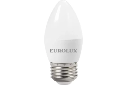 Лампа светодиодная EUROLUX LL-E-C37-6W-230-2,7K-E27 76/2/9 купить в Ханты-Мансийске