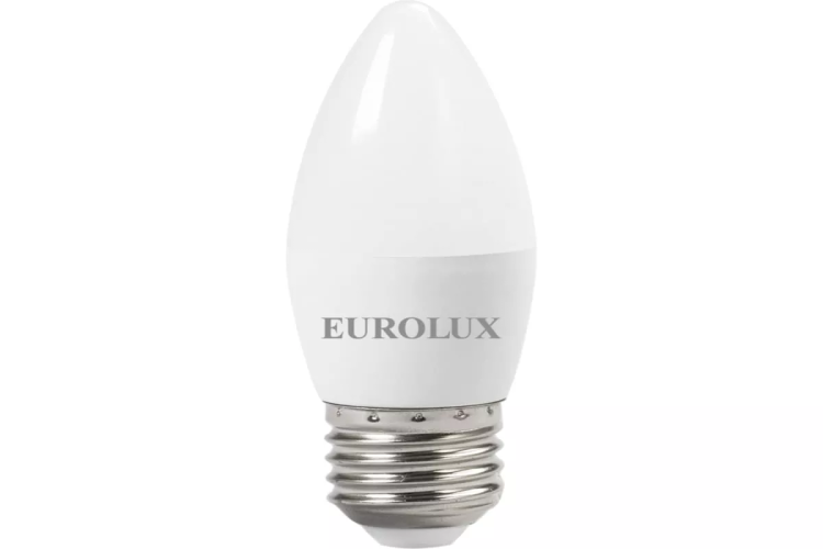 Лампа светодиодная EUROLUX LL-E-C37-6W-230-2,7K-E27 76/2/9 купить в Ханты-Мансийске