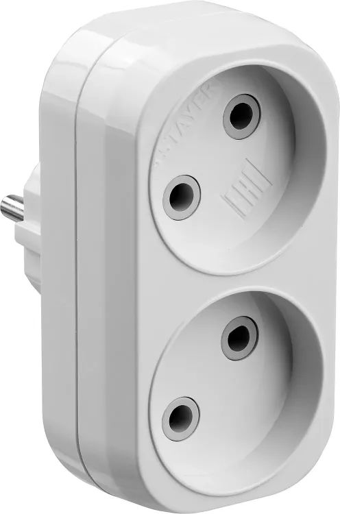 Разветвитель электрический MAXElectro, STAYER 55087-2, 2 гнезда, 10А/220В 55087-2 купить в Ханты-Мансийске