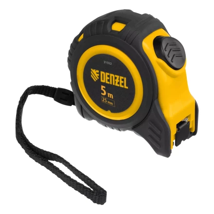 Рулетка Denzel  5м х 25мм, обрезиненный корпус, автоматическая фиксация, 31552 купить в Ханты-Мансийске