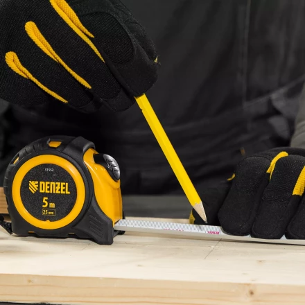 Рулетка Denzel  5м х 25мм, обрезиненный корпус, автоматическая фиксация, 31552 купить в Ханты-Мансийске