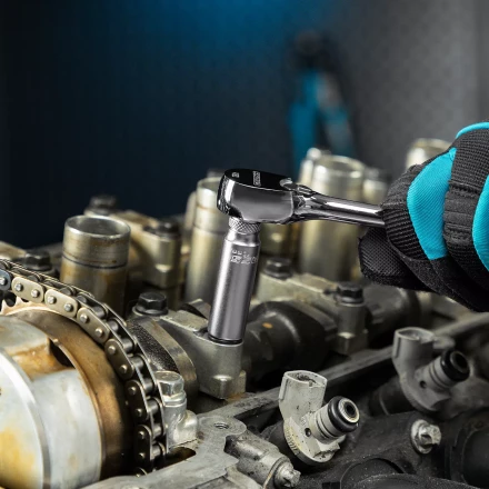 Ключ-трещотка 1/4&quot; Gross 14050, CrV, 120 зубьев, цельнометаллический, хром купить в Ханты-Мансийске