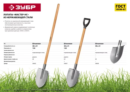 Лопаты штыковые с деревянным черенком Мастер-НС серия Без серии купить в Ханты-Мансийске
