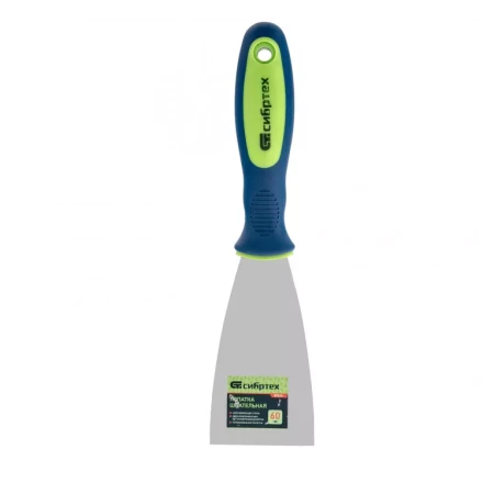 Шпательная лопатка из нержавеющей стали 60 мм двухкомпонентная ручка Сибртех 85523 купить в Ханты-Мансийске