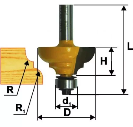 Фреза кром. калевочная ф287х127мм R4/4мм хв. 8мм 46260 купить в Ханты-Мансийске