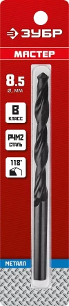 ЗУБР 8.5 х 117 мм, сталь Р4М2, класс В, сверло по металлу (29605-8.5) купить в Ханты-Мансийске