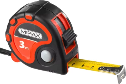 Рулетка MIRAX, 3 стопора, двухкомпонентный пластиковый корпус, 3мх16мм 34013-03-16 купить в Ханты-Мансийске