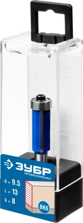 ЗУБР 9.5 x 13 мм, хвостовик 8 мм, фреза кромочная с нижним подшипником, Профессионал (28727-9.5-13) купить в Ханты-Мансийске
