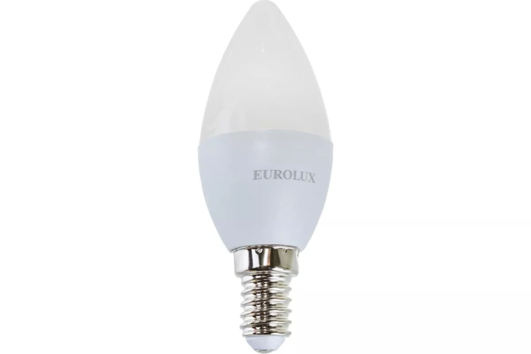 Лампа светодиодная EUROLUX LL-E-C37-6W-230-4K-E14 76/2/4 купить в Ханты-Мансийске