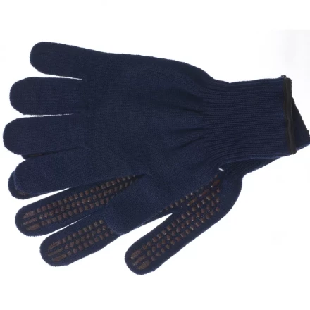 Перчатки трикотажные акрил ПВХгель Протектор синий оверлок Сибртех Россия 68665 купить в Ханты-Мансийске