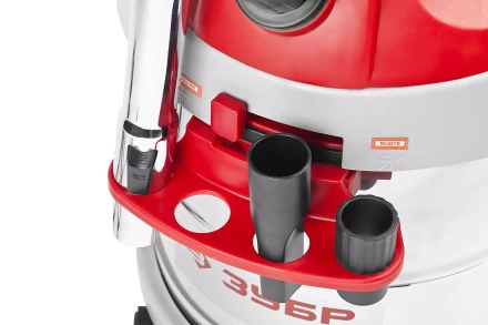 Пылесос ЗУБР сухая и влажная уборка, нержавеющая сталь, усиленное основание, розетка до 2000Вт, 30л, 1400Вт ЗППУ-1400-30 купить в Ханты-Мансийске