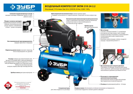 Компрессор воздушный ЗКПМ-310-24-2.2 серия ПРОФЕССИОНАЛ купить в Ханты-Мансийске
