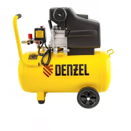 Компрессор воздушный, прямой привод DC1500/50, 1.5 кВт, 50 литров, 220 л/мин Denzel 58161 купить в Ханты-Мансийске