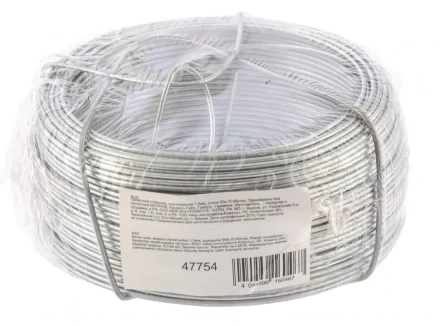 Проволока стальная оцинкованная 1,5 мм длина 50 м Сибртех 47754 купить в Ханты-Мансийске