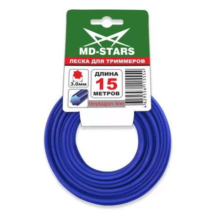 Леска для триммера HEPTAGON LINE (семиугольник) 4.0MMX15M купить в Ханты-Мансийске