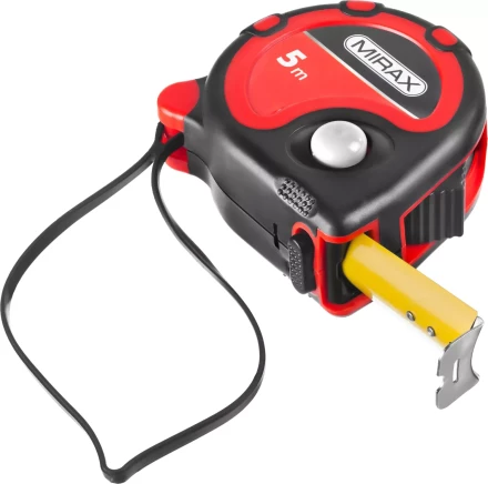 Рулетка MIRAX, 3 стопора, двухкомпонентный пластиковый корпус, 5мх25мм 34013-05-25 купить в Ханты-Мансийске