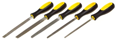 Набор STAYER "PROFI": Напильники с двухкомпонентной рукояткой,плоский,полукруглый,трехгран,квадратный,круглый,№2,150мм 1681-15-H5_z01 купить в Ханты-Мансийске