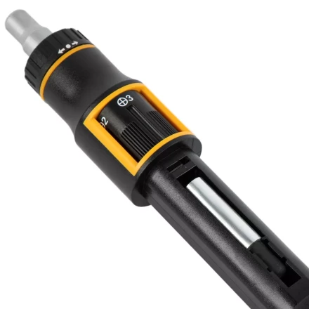 Отвертка реверсивная с револьверным механизмом Denzel 7711601, 11 шт, сталь S2 купить в Ханты-Мансийске