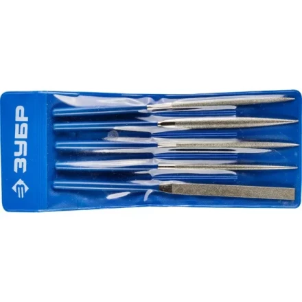 Набор ЗУБР "ЭКСПЕРТ" Надфили с алмазным напылением в пакете PVC, P 140, 160х80мм, 5 предметов 33386-160-H5 купить в Ханты-Мансийске