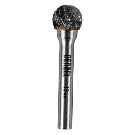 Борфреза по металлу твердосплавная Denzel, шарообразная, тип-D, 12 мм купить в Ханты-Мансийске