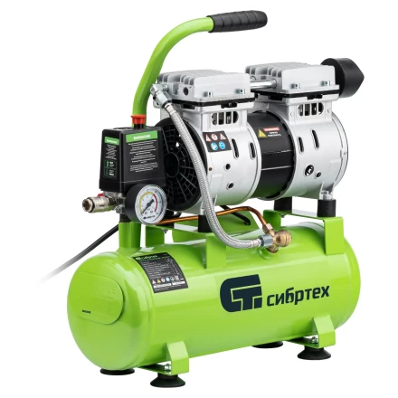 Компрессор безмаслянный малошумный Сибртех МБ 750/10,750 Вт, 10 л, 150 л/мин 58001 купить в Ханты-Мансийске