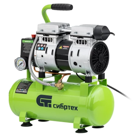 Компрессор безмаслянный малошумный Сибртех МБ 750/10,750 Вт, 10 л, 150 л/мин 58001 купить в Ханты-Мансийске