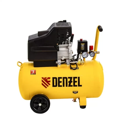 Компрессор воздушный прямой привод DC1700/50, 1.7 кВт, 50 литров, 260 л/мин Denzel 58164 купить в Ханты-Мансийске