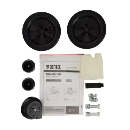 Компрессор воздушный прямой привод DC1700/50, 1.7 кВт, 50 литров, 260 л/мин Denzel 58164 купить в Ханты-Мансийске