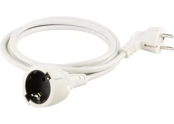 Удлинитель бытовой с заземлением, 3*1,5мм*2м, 1 прорезиненная розетки, 16A, STERN 95716 купить в Ханты-Мансийске