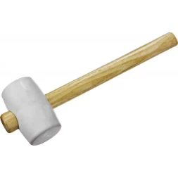 Киянка ЗУБР "МАСТЕР" резиновая белая, с деревянной ручкой, 230г 20511-230_z01