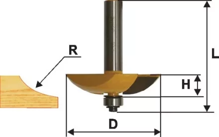 Фреза фигирейная горизонтальная Ф89Х159 мм хвостовик 12 мм 46567 купить в Ханты-Мансийске
