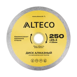 Диск алмазный по керамической плитке ALTECO 250x25.4x1.8 мм 66528