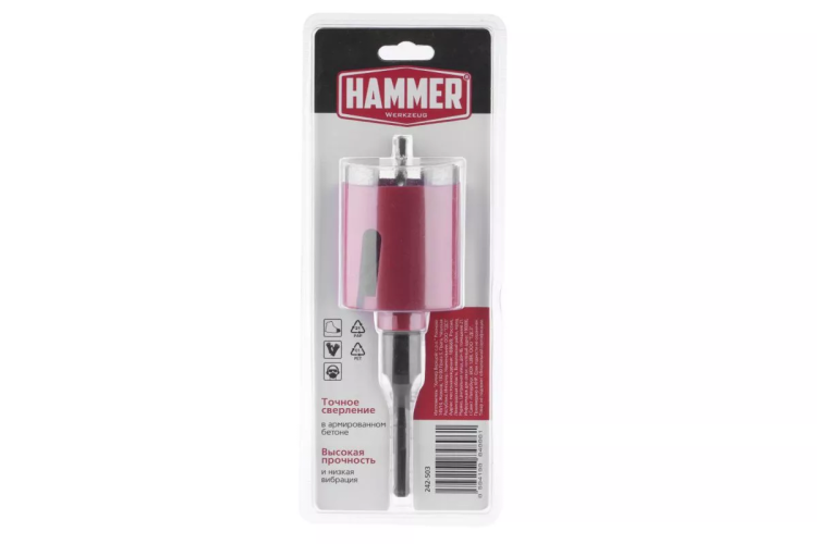 Коронка алмазная HAMMER Ф 68мм (242-503) купить в Ханты-Мансийске