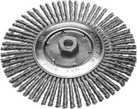 ЗУБР &quot;ПРОФЕССИОНАЛ&quot;. Щетка дисковая для УШМ, плетеные пучки стальной проволоки 0,5мм, 200ммхМ14 35192-200_z02 купить в Ханты-Мансийске