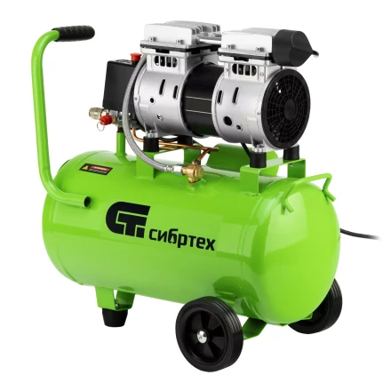 Компрессор безмаслянный малошумный Сибртех МБ 1100/24,1100 Вт, 24 л, 170 л/мин 58006 купить в Ханты-Мансийске