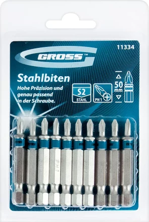 Набор бит РZ3х50, сталь S2, 10шт GROSS 11346 купить в Ханты-Мансийске