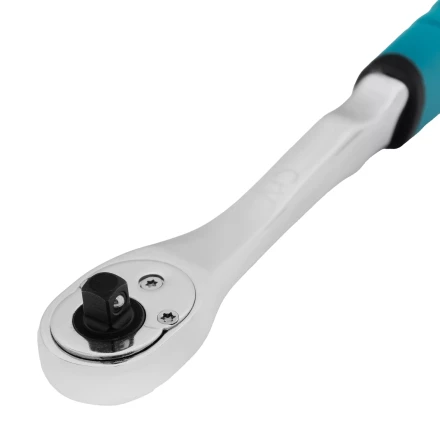 Ключ-трещотка 1/4&quot; Gross 14053, CrV, 90 зубьев, усиленный, хром купить в Ханты-Мансийске