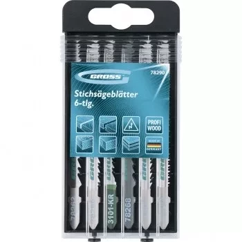 Набор полотен для электролобзика по дереву 6шт DIY пластиковый кейс GROSS 78291 купить в Ханты-Мансийске