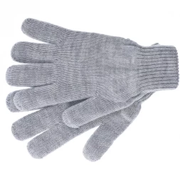 Перчатки трикотажные акрил цвет серая туча двойная манжета Сибртех Россия 68672