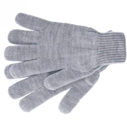 Перчатки трикотажные акрил цвет серая туча двойная манжета Сибртех Россия 68672 купить в Ханты-Мансийске