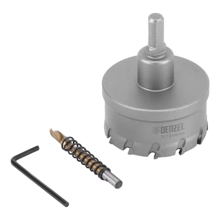 Коронка по металлу твердосплавная, 64 мм Denzel 724018 купить в Ханты-Мансийске