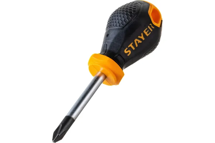 Отвертка STAYER "MASTER", двухкомпонентная рукоятка, магнитный наконечник, "STUBBY" ( бочка ), PH2x38мм 2510-38-2_z03 купить в Ханты-Мансийске