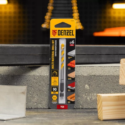 Сверло универсальное, Multi cut, 6 мм Denzel 706007 купить в Ханты-Мансийске