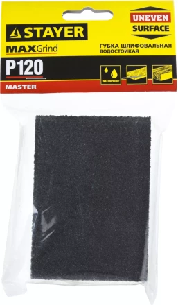 Губка шлифовальная STAYER "MASTER" четырехсторонняя, зерно - оксид алюминия, Р120; 100 x 68 x 26 мм. 3560-1_z01 купить в Ханты-Мансийске
