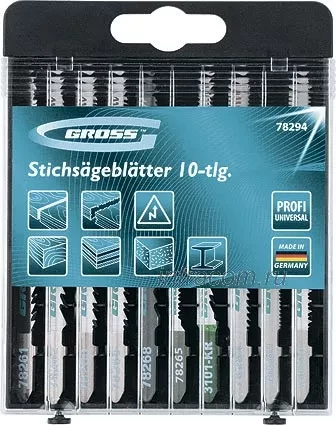 Набор полотен для электролобзика универсальный 10шт Profi пластиковый кейс GROSS 78294 купить в Ханты-Мансийске