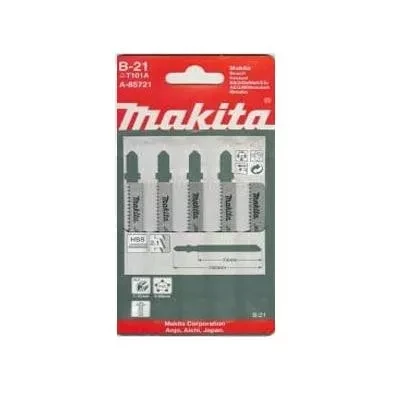 Пилки ( 5 шт.) В-21 HCS, 100х2,1 мм, рез-10 мм, точн.пропил. Makita A-85721