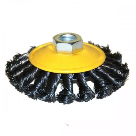 Щетка для УШМ М14/100 мм выгнутая сталь витая 51571 купить в Ханты-Мансийске